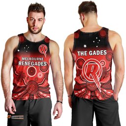 Melbourne Renegades Men Tank Top Gradient Aboriginal Dot Painting