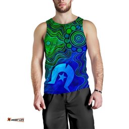 Aboriginal Men's Tank Top , Torres Strait Islands Flag