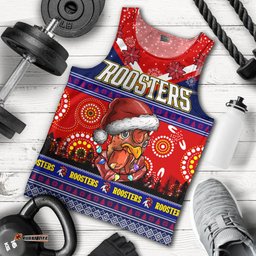 Sydney Roosters Christmas Men Tank Top - Sydney Roosters Ugly Christmas And Aboriginal Patterns Men Tank Top