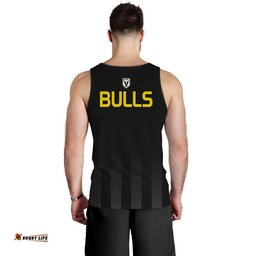 Macarthur Soccer Men Tank Top Bulls Black and Gold