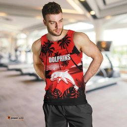 NRL Dolphins Men Tank Top Summer Vibe Style