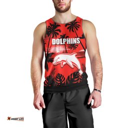 NRL Dolphins Men Tank Top Summer Vibe Style