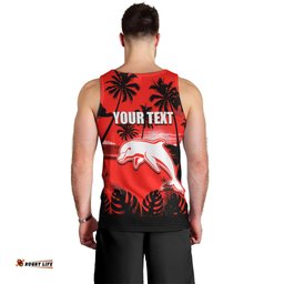 NRL Dolphins Men Tank Top Summer Vibe Style
