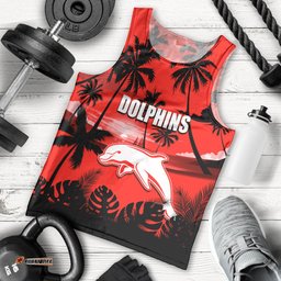 NRL Dolphins Men Tank Top Summer Vibe Style