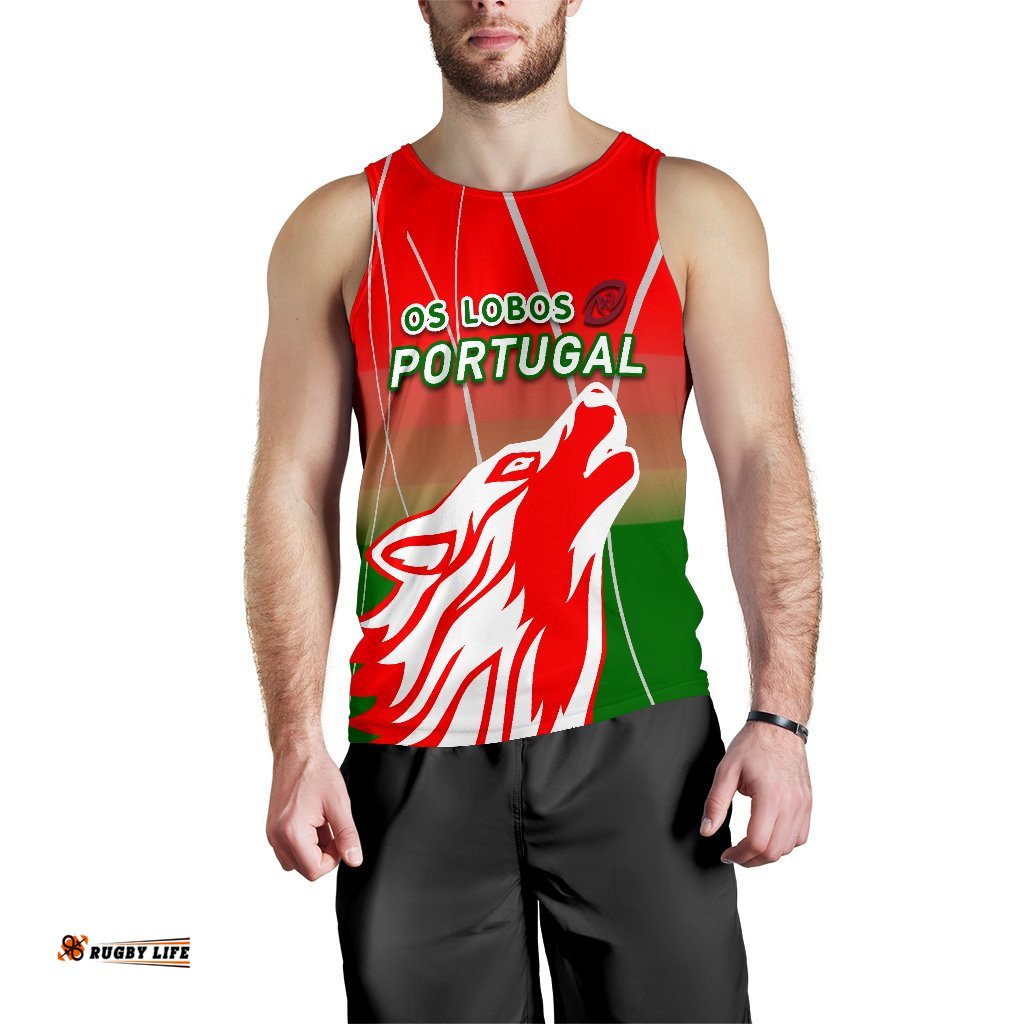 Portugal Rugby Men Tank Top Wolf - Os Lobos