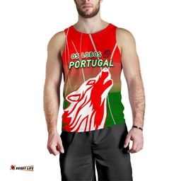 Portugal Rugby Men Tank Top Wolf - Os Lobos