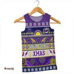 Amazing Aussie Melbourne Storm Christmas Aboriginal Custom Indigenous Knitted Ugly Xmas Style Men Tank Top