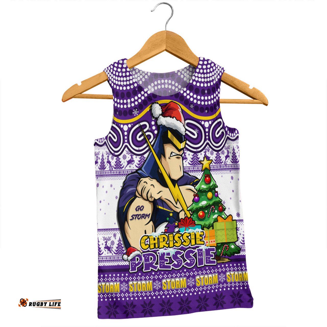 Amazing Aussie Melbourne Storm Aussie Ugly Christmas For Die Hard Fan Supporters Men Tank Top
