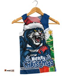 Amazing Aussie Geelong Cats Santa Scoring Touchdown On Christmas Game Day Men Tank Top