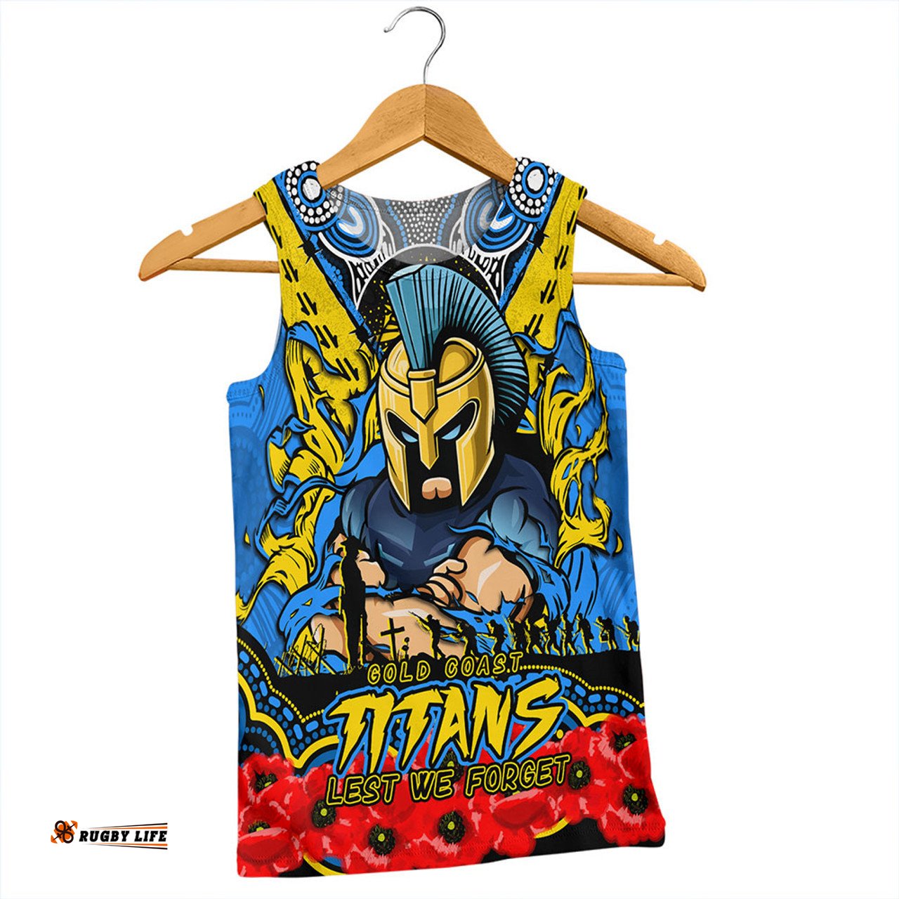Amazing Aussie Gold Coast Titans Ripped Legacy Of The Game The ANZAC Spirit Lives On Men Tank Top