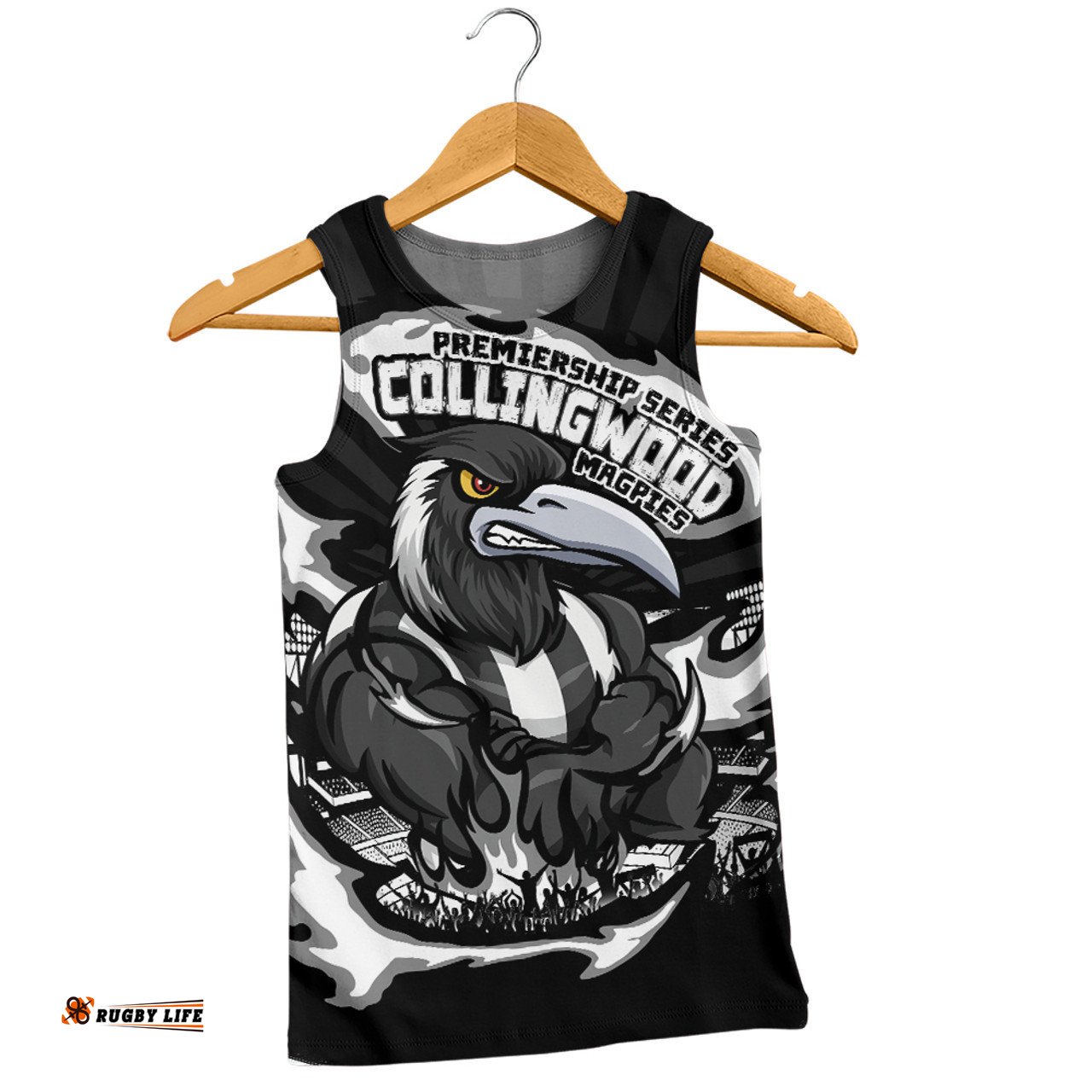 Amazing Aussie Collingwood Premiership Series Flame Edition Men Tank Top