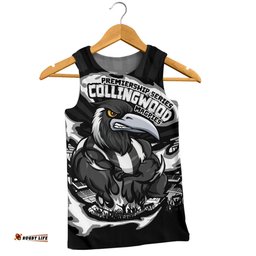 Amazing Aussie Collingwood Premiership Series Flame Edition Men Tank Top