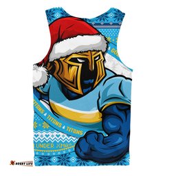 Amazing Aussie Gold Coast Titans Ugly Knit Style For Christmas Game Fans Men Tank Top