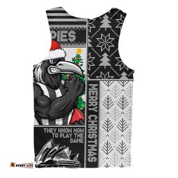 Amazing Aussie Collingwood Merry Christmas Knit Style Festive Spirit Men Tank Top