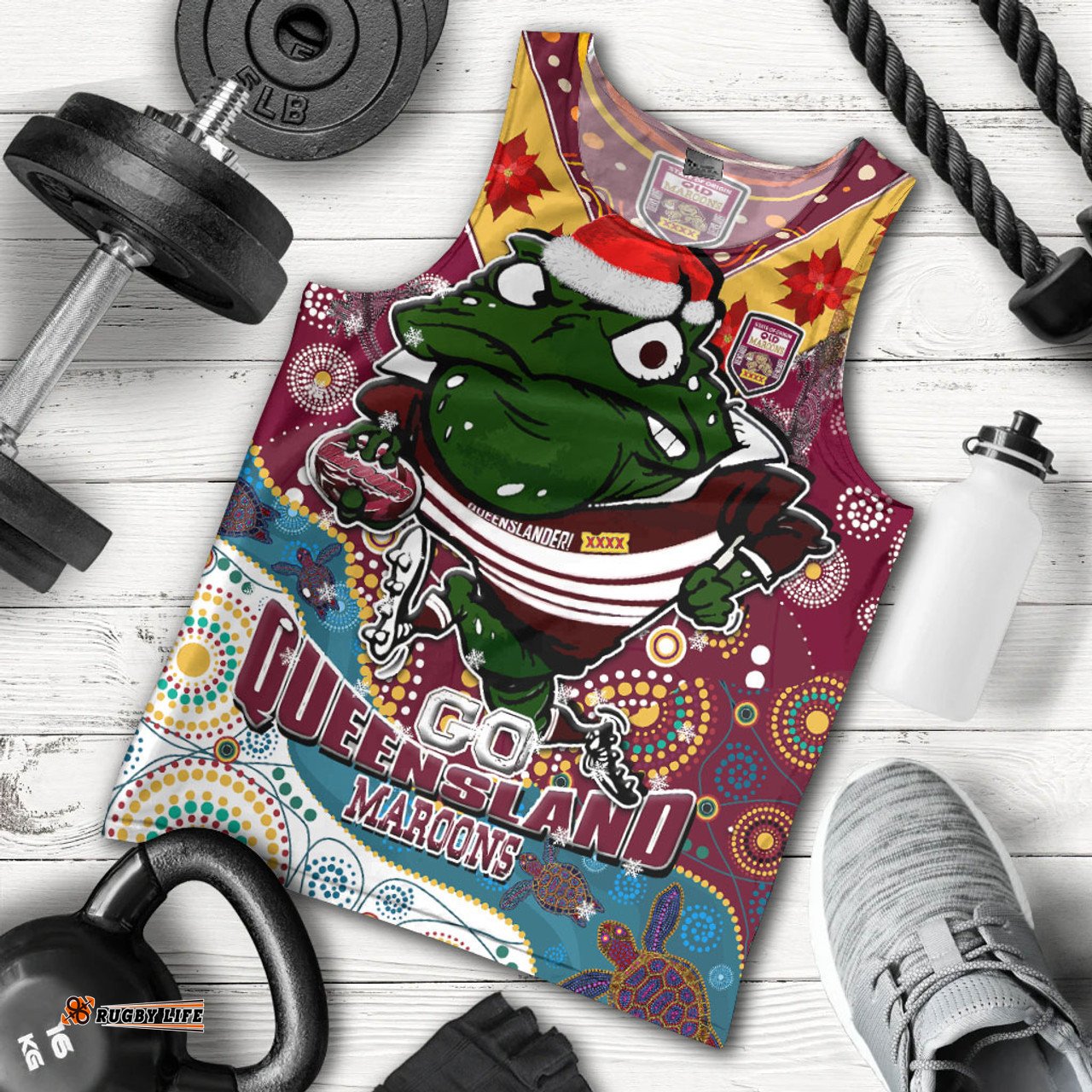 Cane Toads Christmas Men Tank Top - Super Maroon Cane Toads