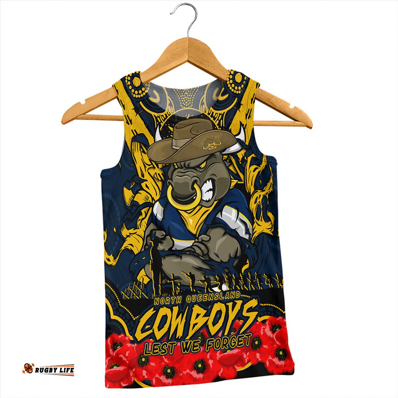 Amazing Aussie North Queensland Cowboys Ripped Legacy Of The Game The ANZAC Spirit Lives On Men Tank Top