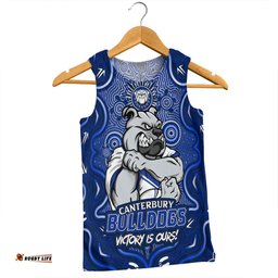Amazing Aussie Canterbury Bankstown Bulldogs Aboriginal Pattern Inspired Victory Is Ours Men Tank Top