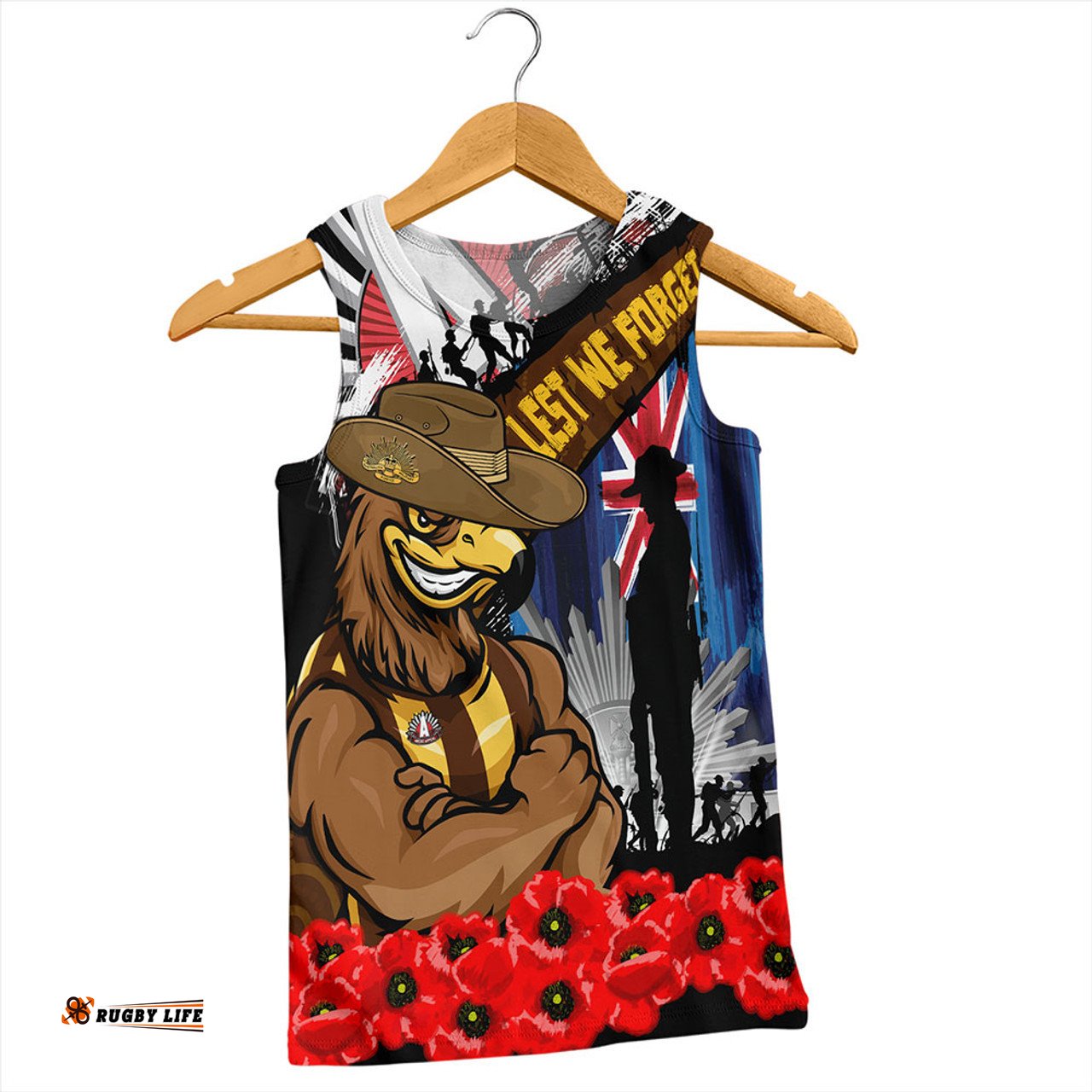 Amazing Aussie Hawthorn Anzac Day Honor United In Spirit Men Tank Top