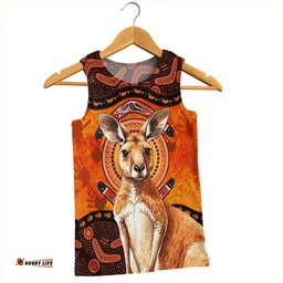 Amazing Aussie Indigenous Australian Aboriginal Kangaroo Spirit Dreaming Men Tank Top