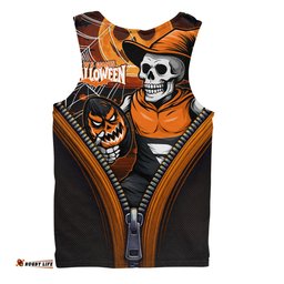 Amazing Aussie GWS GIANTS Halloween Night Reaper Zipper Men Tank Top