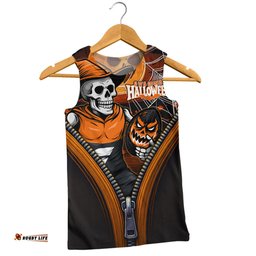 Amazing Aussie GWS GIANTS Halloween Night Reaper Zipper Men Tank Top