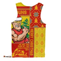 Amazing Aussie Gold Coast SUNS Merry Christmas Knit Style Festive Spirit Men Tank Top