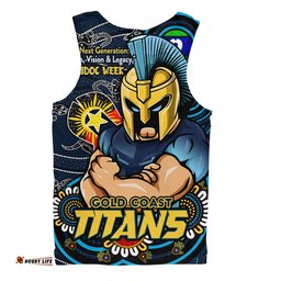 Amazing Aussie Gold Coast Titans Spirit Of NAIDOC Series Men Tank Top