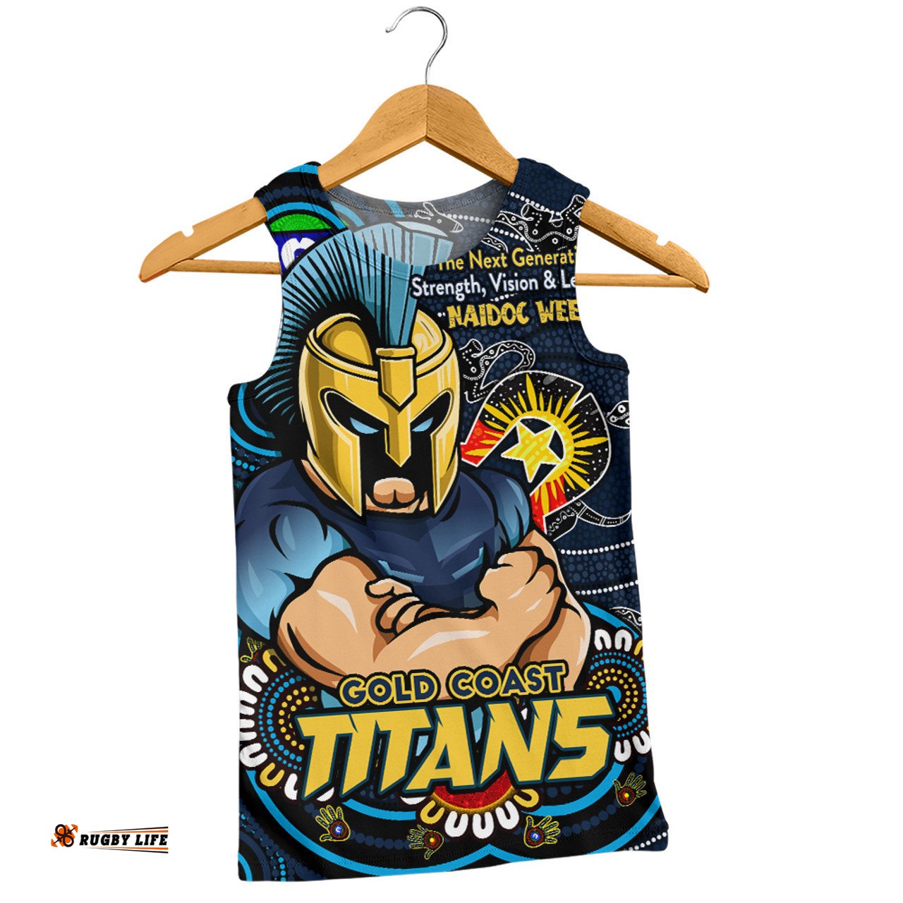 Amazing Aussie Gold Coast Titans Spirit Of NAIDOC Series Men Tank Top