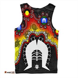 Amazing Aussie Indigenous Australian Aboriginal Naidoc Week Echo Of Ancestors Red Men Tank Top