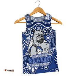 Amazing Aussie Canterbury Bankstown Bulldogs Aboriginal Inspired Tough Fan Rugby For Life Ver 2.0 Men Tank Top