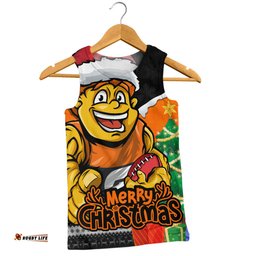 Amazing Aussie GWS GIANTS Santa Scoring Touchdown On Christmas Game Day Men Tank Top