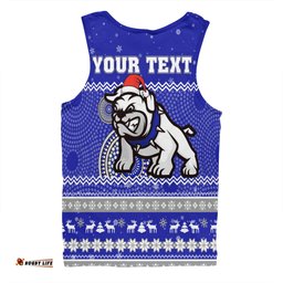 Amazing Aussie Canterbury Bankstown Bulldogs Christmas Custom Ugly Xmas And Aboriginal Patterns For Die Hard Fan Men Tank Top