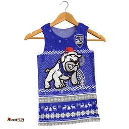 Amazing Aussie Canterbury Bankstown Bulldogs Christmas Custom Ugly Xmas And Aboriginal Patterns For Die Hard Fan Men Tank Top