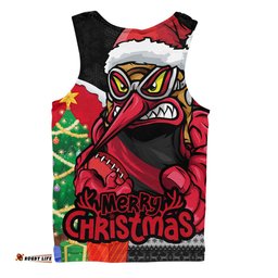 Amazing Aussie Essendon Santa Scoring Touchdown On Christmas Game Day Men Tank Top