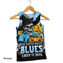Amazing Aussie New South Wales Blues Dark Moon Rugby Halloween Battle Edition Men Tank Top