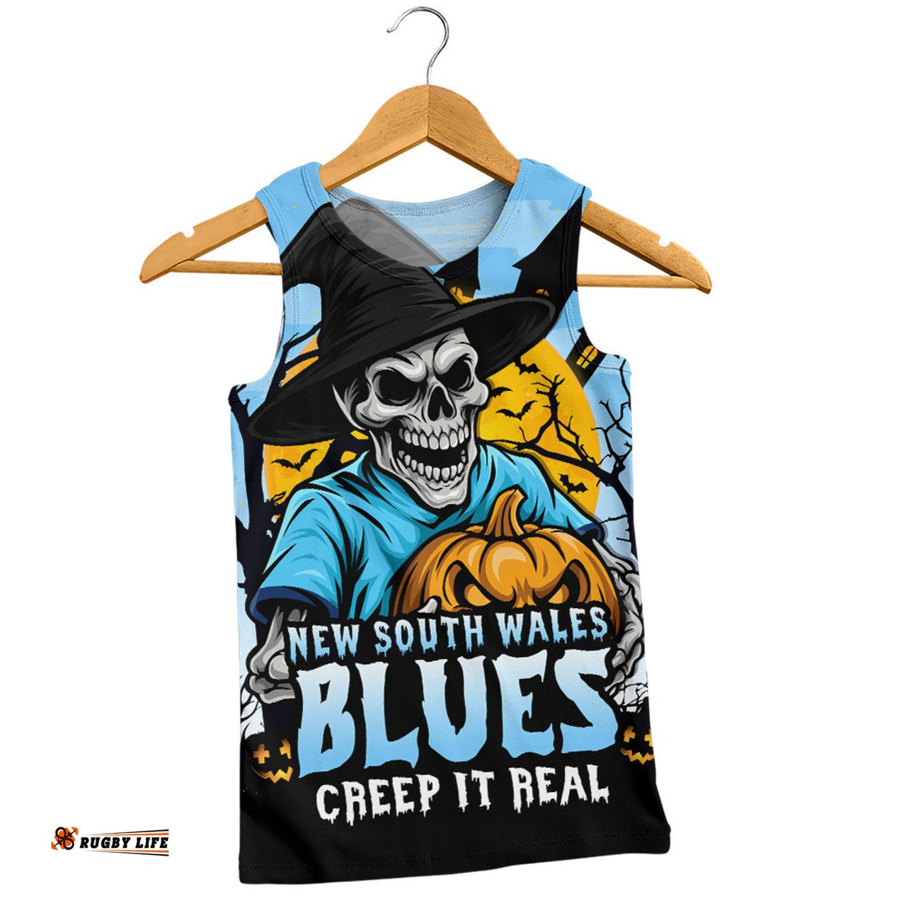Amazing Aussie New South Wales Blues Dark Moon Rugby Halloween Battle Edition Men Tank Top