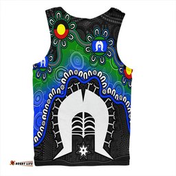 Amazing Aussie Indigenous Australian Aboriginal Naidoc Week Echo Of Ancestors Green Men Tank Top