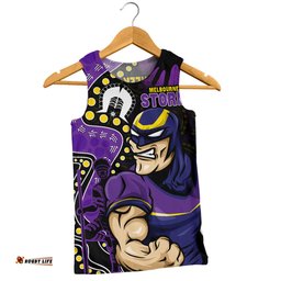 Amazing Aussie Melbourne Storm NAIDOC Indigenous Warrior Spirit Men Tank Top