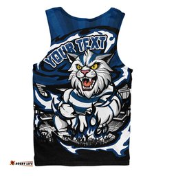 Amazing Aussie Geelong Cats Premiership Series Flame Edition Men Tank Top
