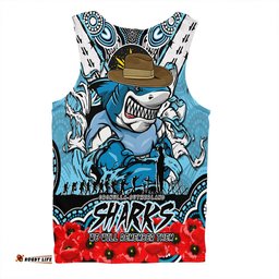 Amazing Aussie Cronulla Sutherland Sharks Ripped Legacy Of The Game The ANZAC Spirit Lives On Men Tank Top