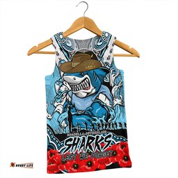 Amazing Aussie Cronulla Sutherland Sharks Ripped Legacy Of The Game The ANZAC Spirit Lives On Men Tank Top