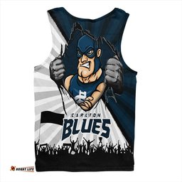 Amazing Aussie Carlton Breaking Through Fan Design Men Tank Top