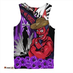 Amazing Aussie Melbourne ANZAC Day Honor Purple Valor And Spirit Men Tank Top