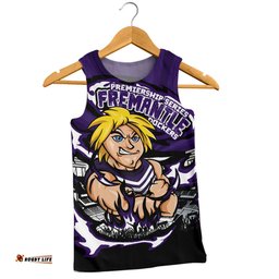 Amazing Aussie Fremantle Premiership Series Flame Edition Men Tank Top