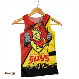 Amazing Aussie Gold Coast SUNS Breaking Through Fan Design Men Tank Top