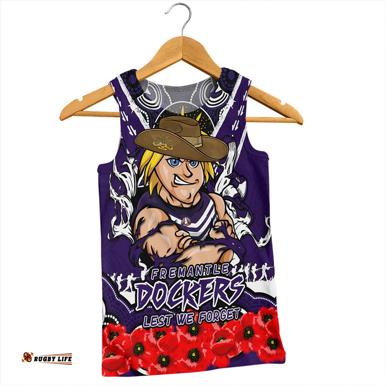 Amazing Aussie Fremantle Ripped Legacy Of The Game The ANZAC Spirit Lives On Men Tank Top
