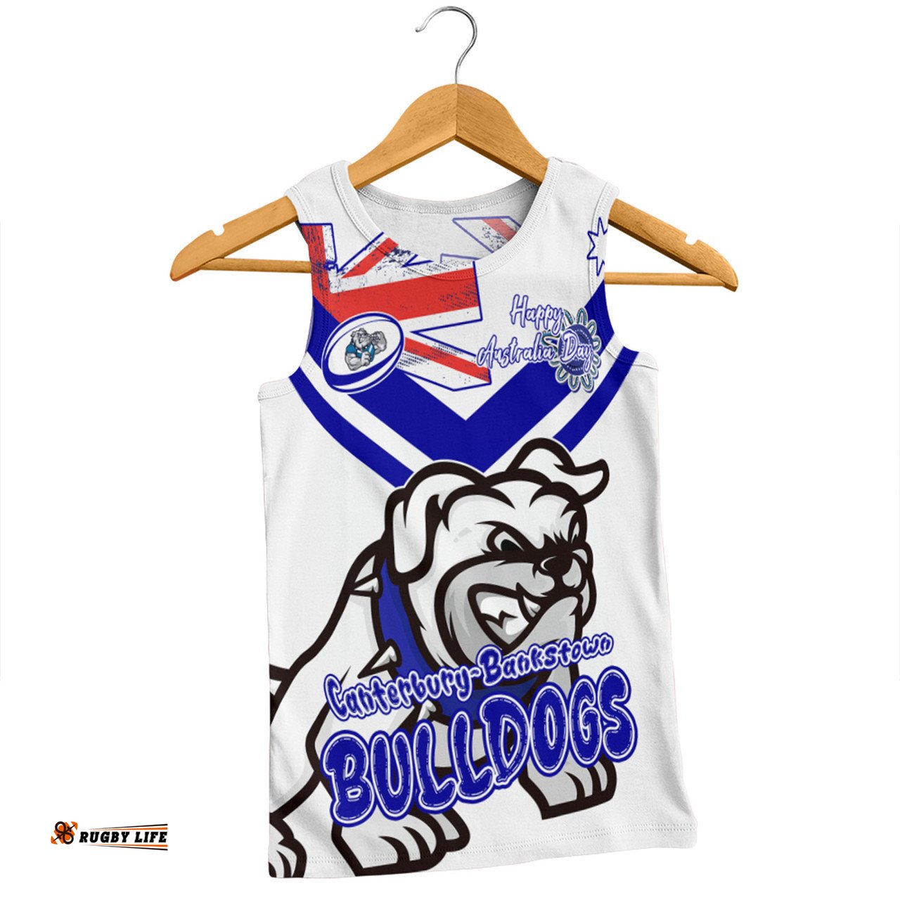 Amazing Aussie Canterbury Bankstown Bulldogs Happy Australia Day We Are One And Free V2 Men Tank Top