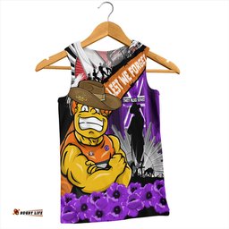 Amazing Aussie GWS GIANTS ANZAC Day Honor Purple Valor And Spirit Men Tank Top