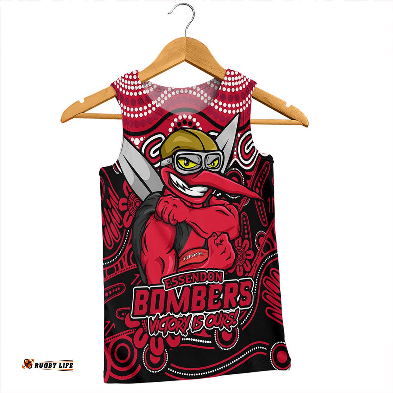 Amazing Aussie Essendon Aboriginal Inspired Tough Fan Football For Life Men Tank Top
