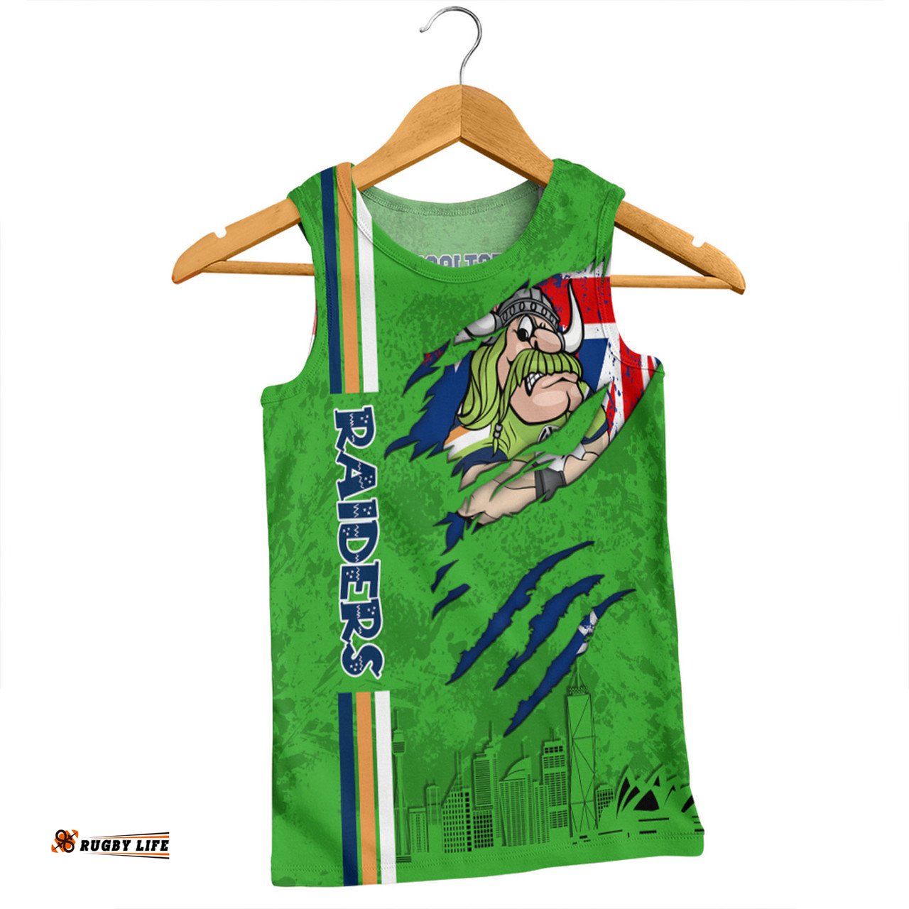 Amazing Aussie Canberra Raiders Happy Australia Day Flag Scratch Style Men Tank Top
